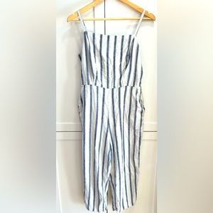 Sleeveless Wide-Leg striped Jumpsuit for Women